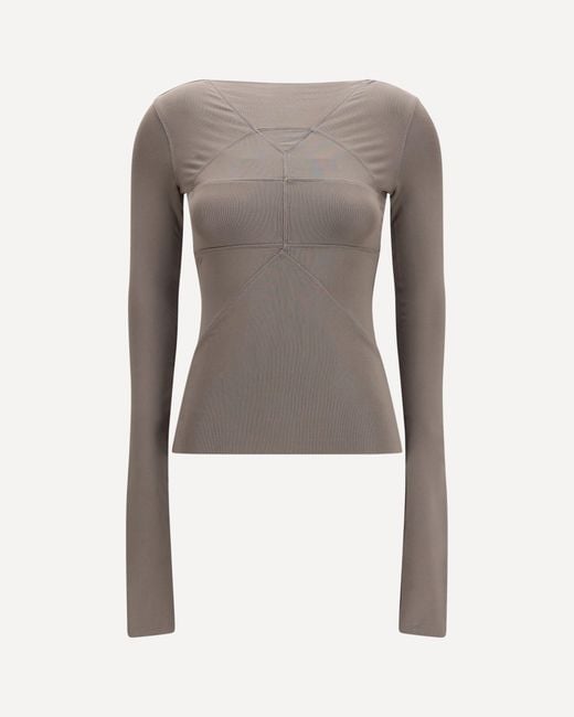 Rick Owens Gray Temple Fitted Top