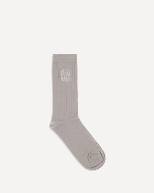 Brunello Cucinelli White Cotton Socks for men
