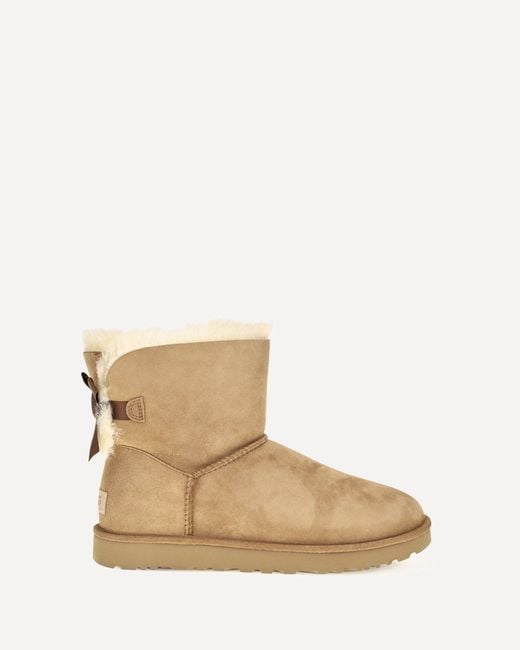Ugg Natural Mini Bailey Bow Ii Boots