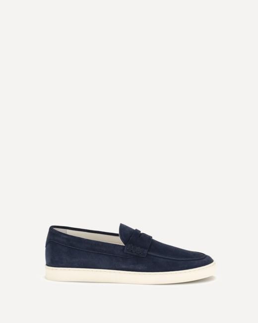 Brunello Cucinelli Blue Suede Loafers for men