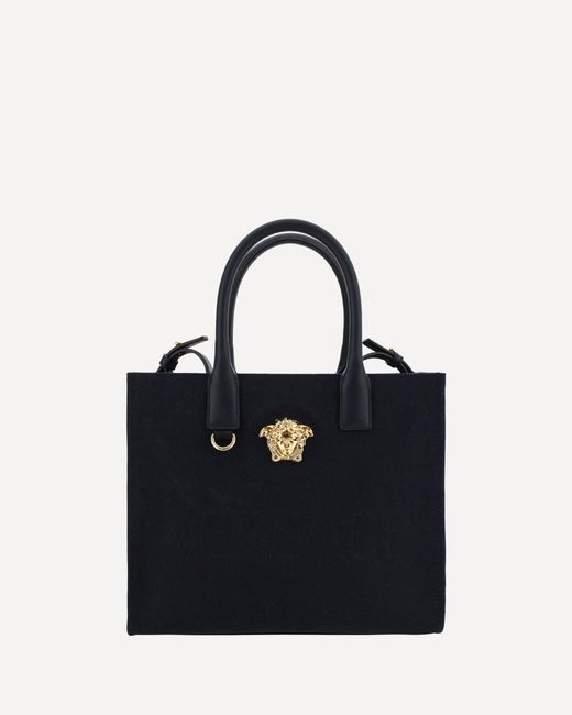 Versace Black Cotton Shoulder Bag