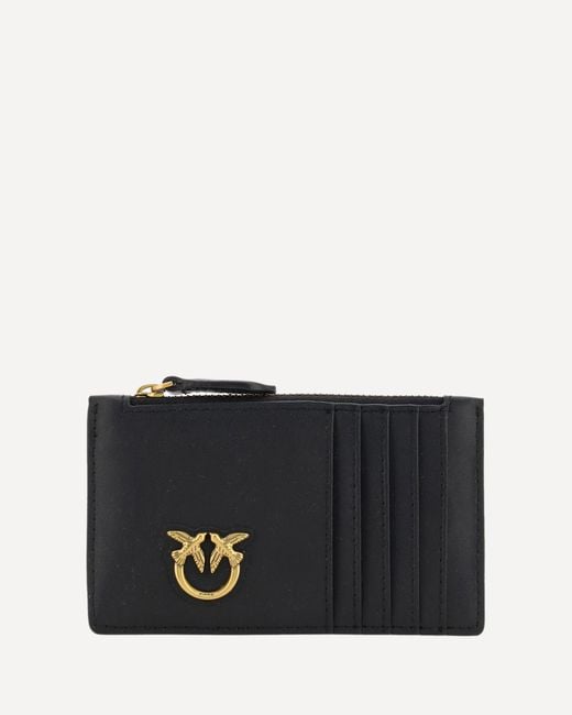 Pinko Black Airone Leather Cardholder