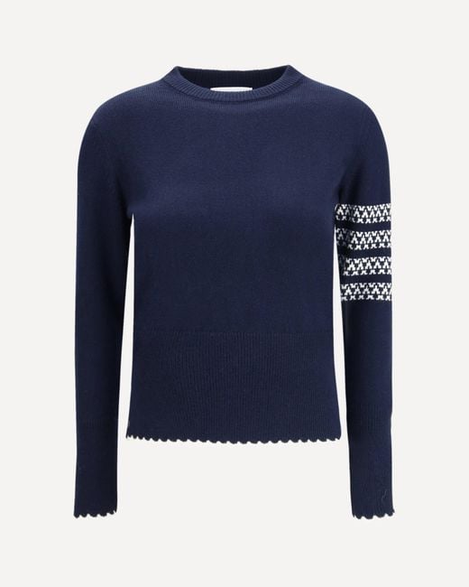 Thom Browne Blue Holiday Hector Sweater