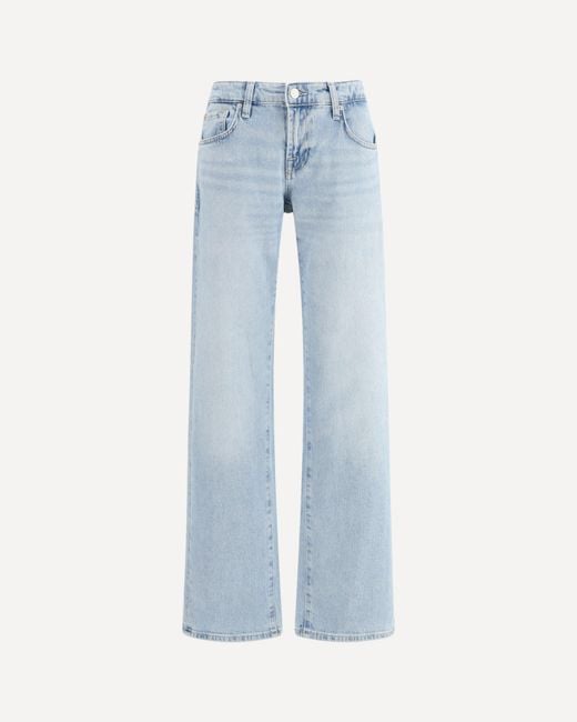 7FOR Blue Low Straight Jeans