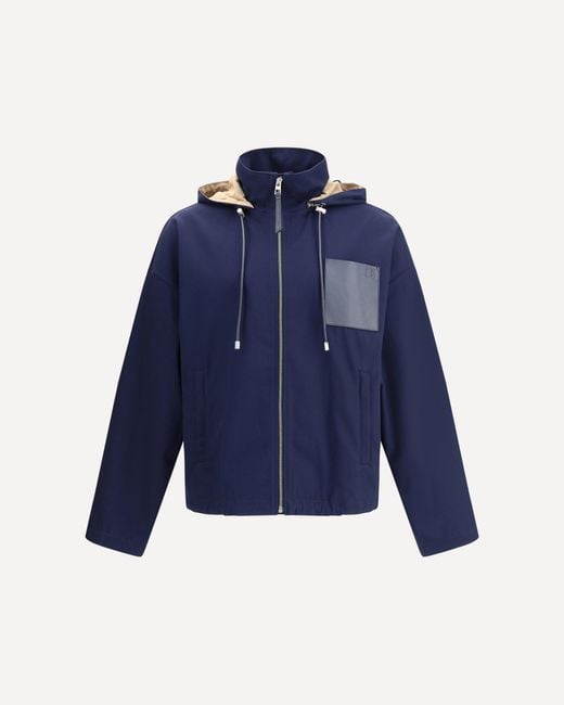 Loewe Blue Logo Hooded Jacket for men