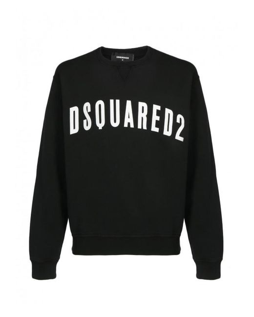 DSquared² Cotton Sweatshirt in Black for Men - Lyst