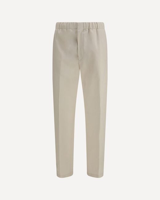 Lardini Natural Cotton Drawstring Pants for men