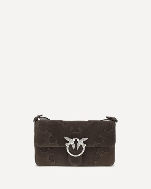 Pinko White Love One Slouchy Media Shoulder Bag
