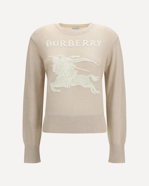 Burberry Natural Ekd Cotton-Wool Sweater