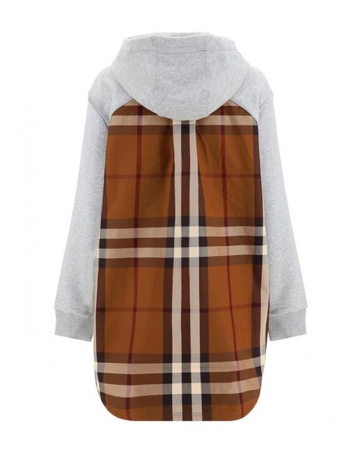 Burberry Betty Hoodie in Gray | Lyst
