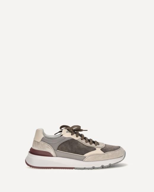 Brunello Cucinelli White Leather Sneakers for men
