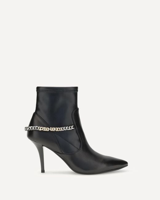 Pinko Black Chain Ankle Boots