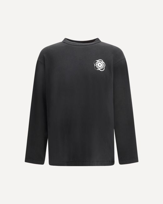 KENZO Black Boke Flower 2.0 Long-Sleeved Cotton T-Shirt for men