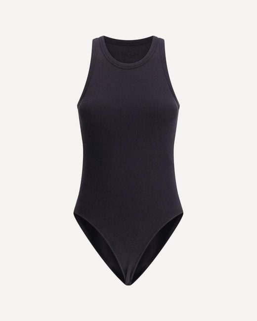 Body A Costine Scollo Halter di Alaïa in Blue