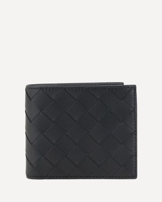 Bottega Veneta Black Wallet With The Iconic Intrecciato Weave for men