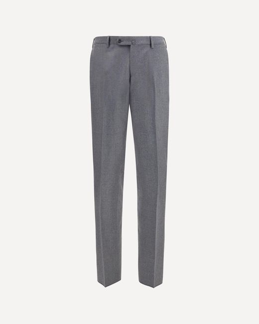 Germano Gray Tailored Virgin Wool Pants for men