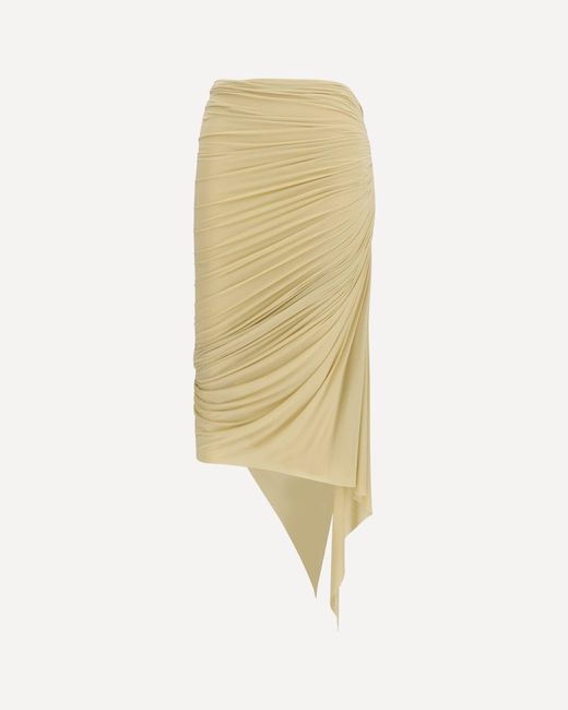 Francesco Murano White Draped Midi Skirt