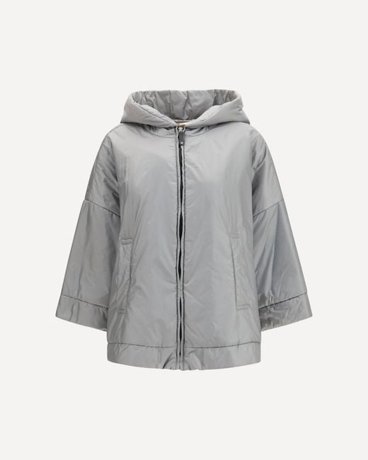 Max Mara Gray Hooded Added Jacket