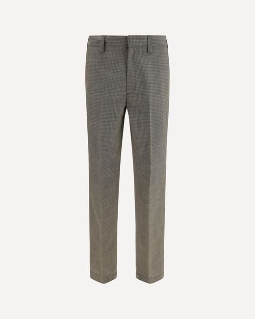 Prada Gray Tailored Wool Trousers for men