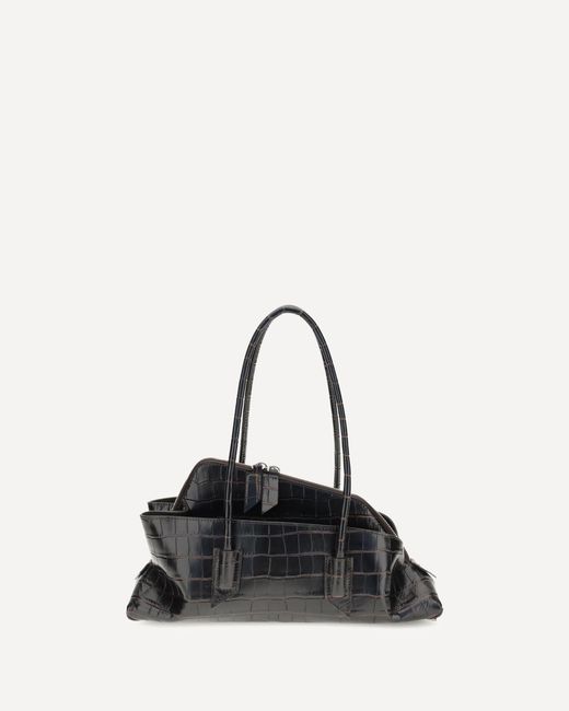 The Attico Black Small La Passeggiata Shoulder Bag