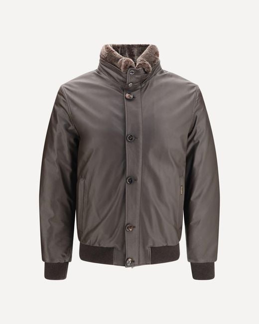 Moorer Gray Cleros P1 Shearling Down Jacket for men