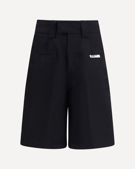 Gcds Black Shorts With Logo Piping for men
