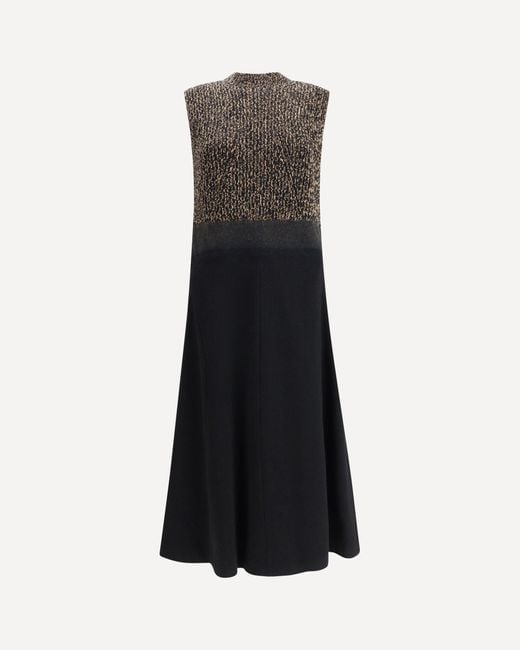 Prada Black Shetland Wool And Cashmere Dress