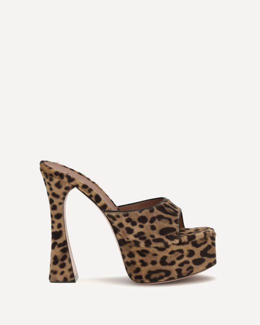 AMINA MUADDI Natural Leopard-Print Dalida Sandals