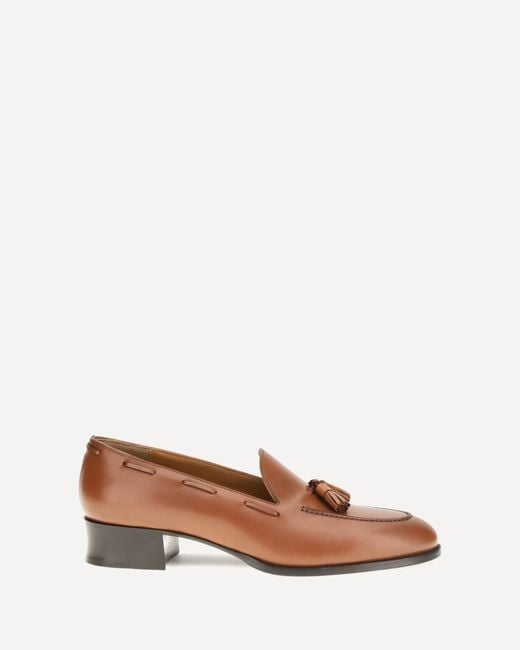 Loro Piana Brown Serge Tassel Calfskin Loafers