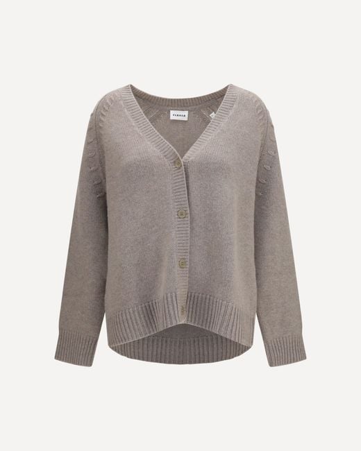 P.A.R.O.S.H. Gray P. A.R. O. H. V-Neck Button Cardigan