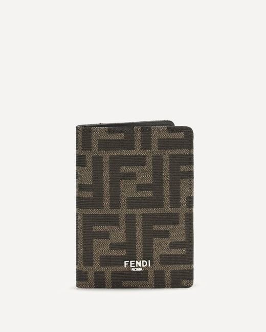 Fendi Brown Ff Card Holder for men