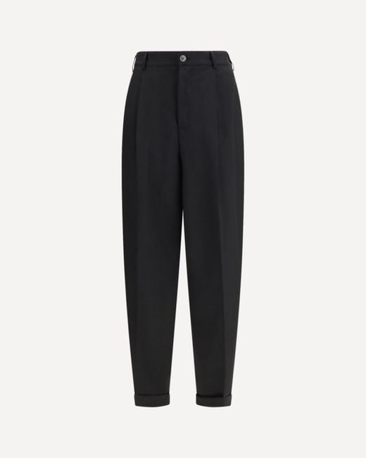 Marni Black Pleated Pants With An Elasticated Waistband for men