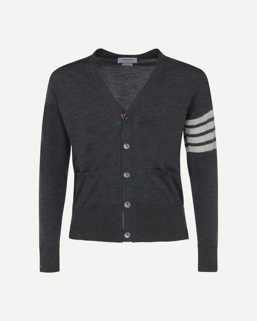 Thom Browne Blue Virgin Wool Cardigan for men