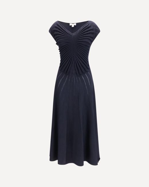 Alaïa Blue Wool Shaping Dress