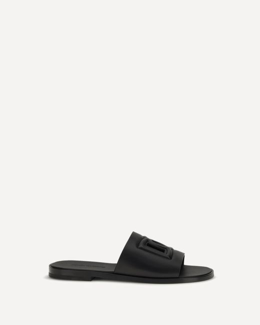 Dolce & Gabbana White Embossed Logo Sandals for men