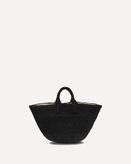 IBELIV Black Raffia Handbag
