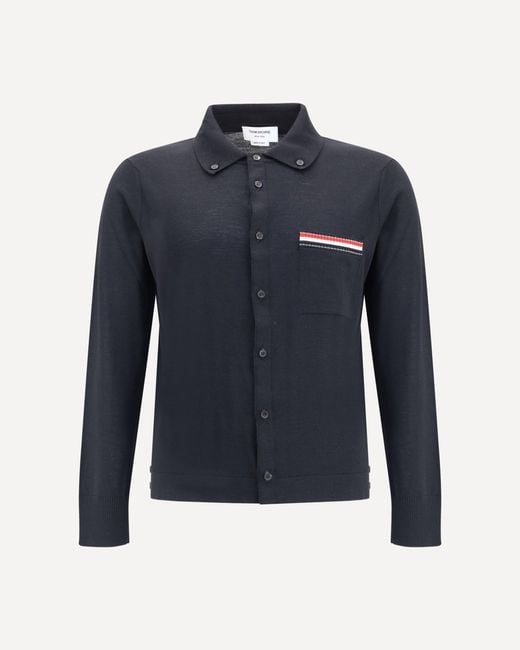 Cardigan di Thom Browne in Blue da Uomo