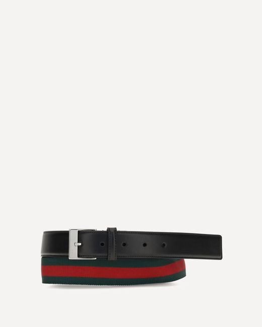 Gucci White Square Buckle Belt for men
