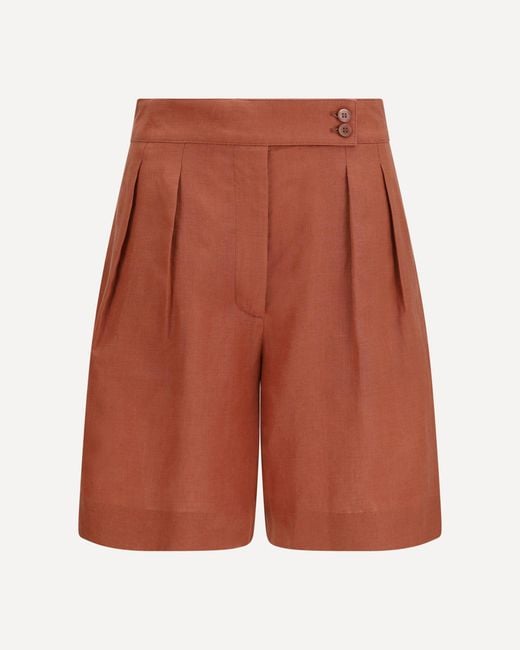 Loro Piana Brown Dorin Linen Shorts