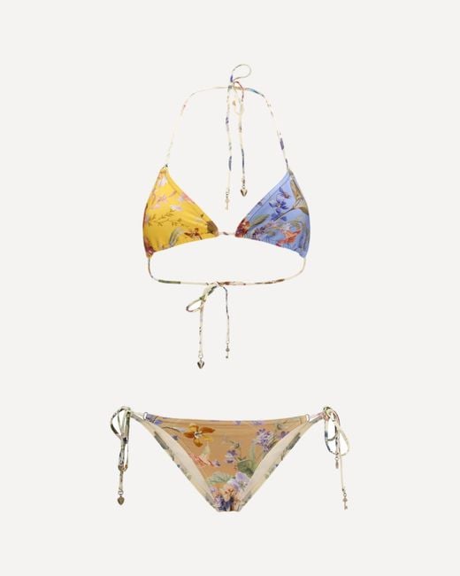 Zimmermann White Patience Spliced Tri Bikini