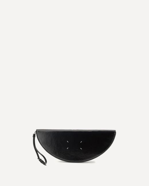 Margiela White Halfmoon Leather Clutch Bag