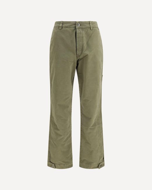 Off-White c/o Virgil Abloh Green Racing Staff Cotton Gabardine Pants for men