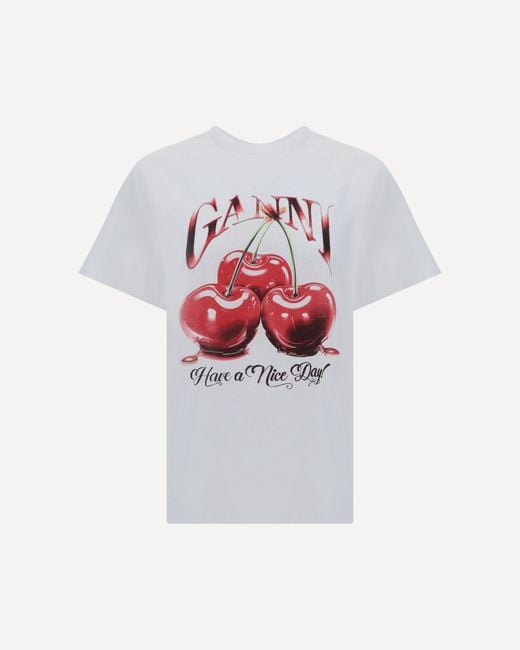 Ganni White T-Shirts