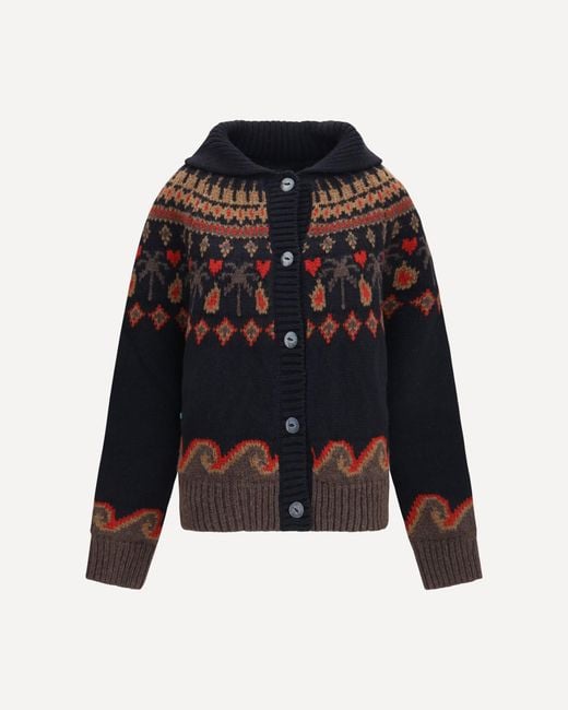 Alanui Black Sweet Winter Cardigan