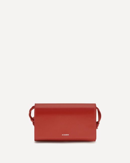 Jil Sander Red Tangle Crossbody Wallet