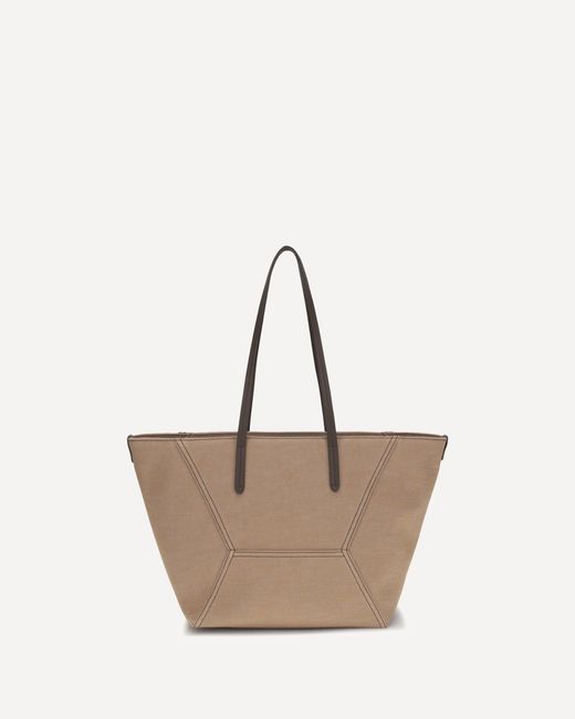 Brunello Cucinelli Natural Canvas Shoulder Bag