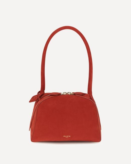 Alaïa Red Le Bouledogue Shoulder Bag Small