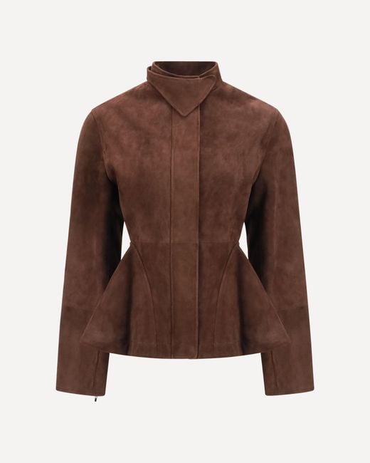 Alaïa Brown Peplum Jacket