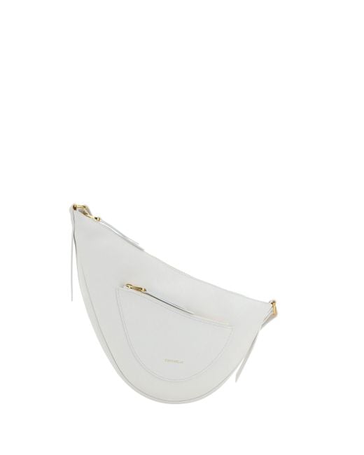Coccinelle White Snuggie Shoulder Bag