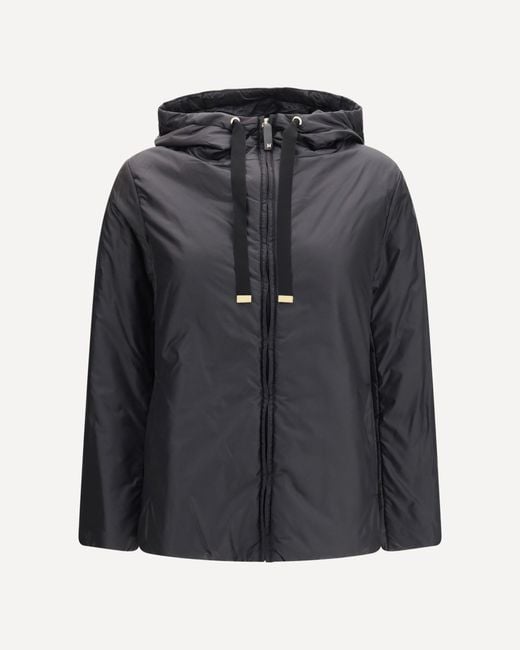 Max Mara Black Hooded Padded Jacket
